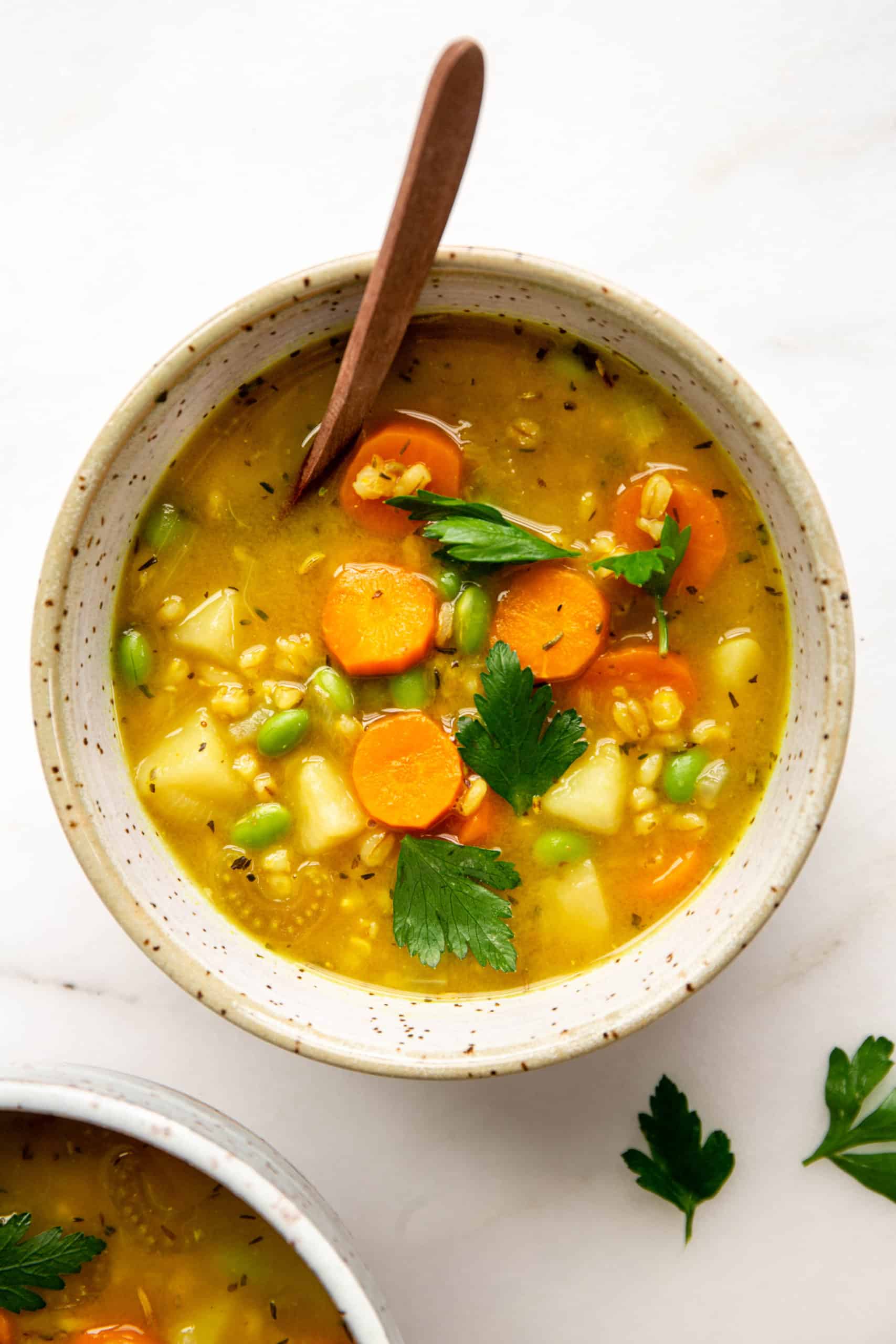 Vegetable Barley Soup - Choosing Chia