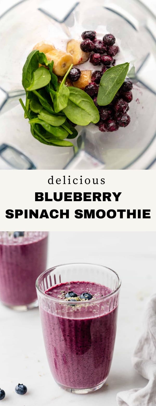 Blueberry Spinach Smoothie - Choosing Chia