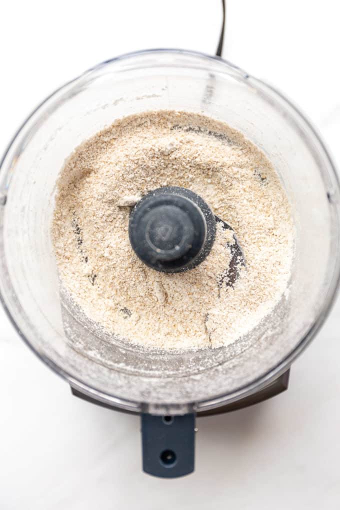 oat flour in a food processor