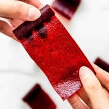 Strawberry Fruit Leather (homemade fruit roll-ups)