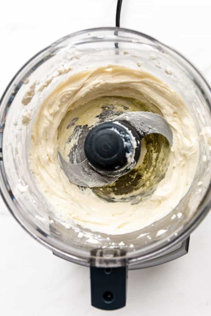 whipped ricotta in a food processor