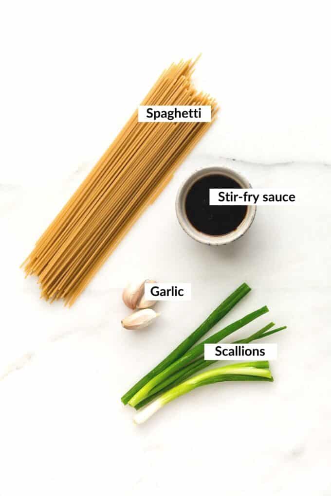 ingredients for garlic noodles