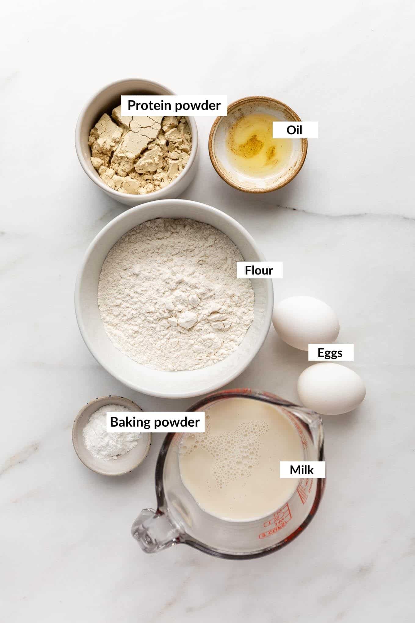 Ingredients for protein pancakes