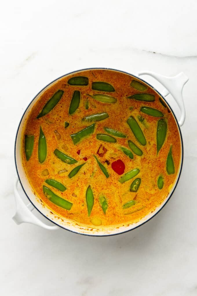 vegetables in massaman curry sauce