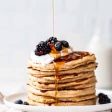 Oat Flour Cottage Cheese Pancakes