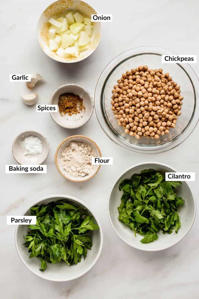 ingredients for air fryer falafel