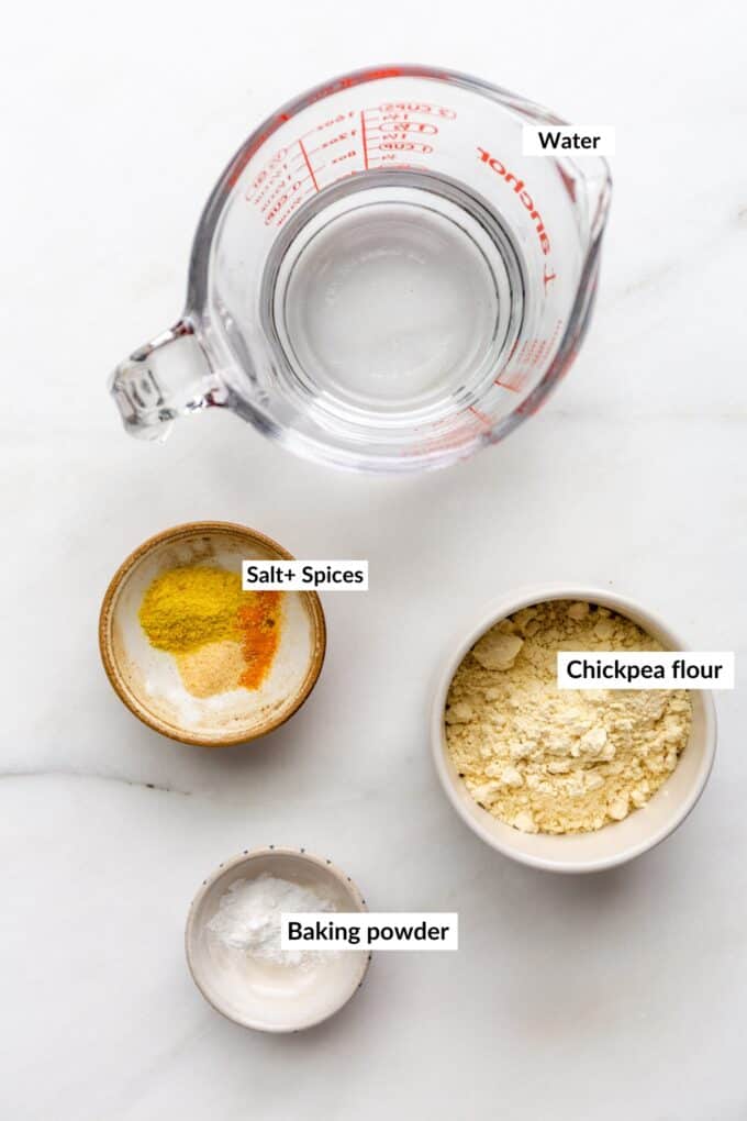 chickpea flour omelette ingredients