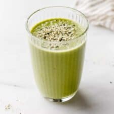 Green Protein Smoothie with Banana and Pineapple