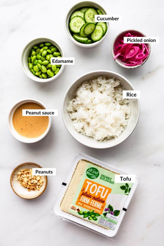 peanut tofu bowl ingredients