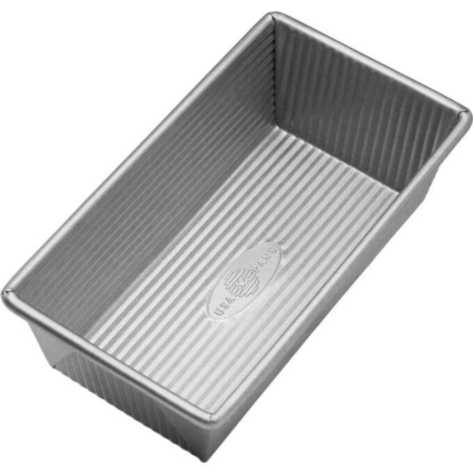 a steel loaf pan