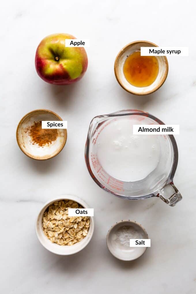 ingredients for apple pie oatmeal