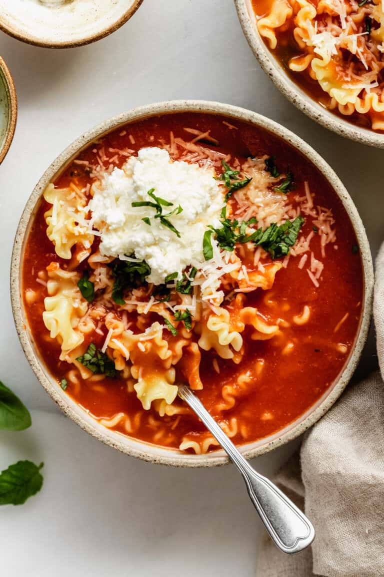 Vegetarian Lasagna Soup - Choosing Chia