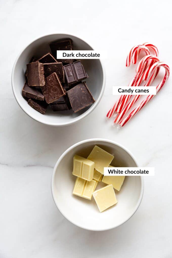 ingredients for peppermint bark