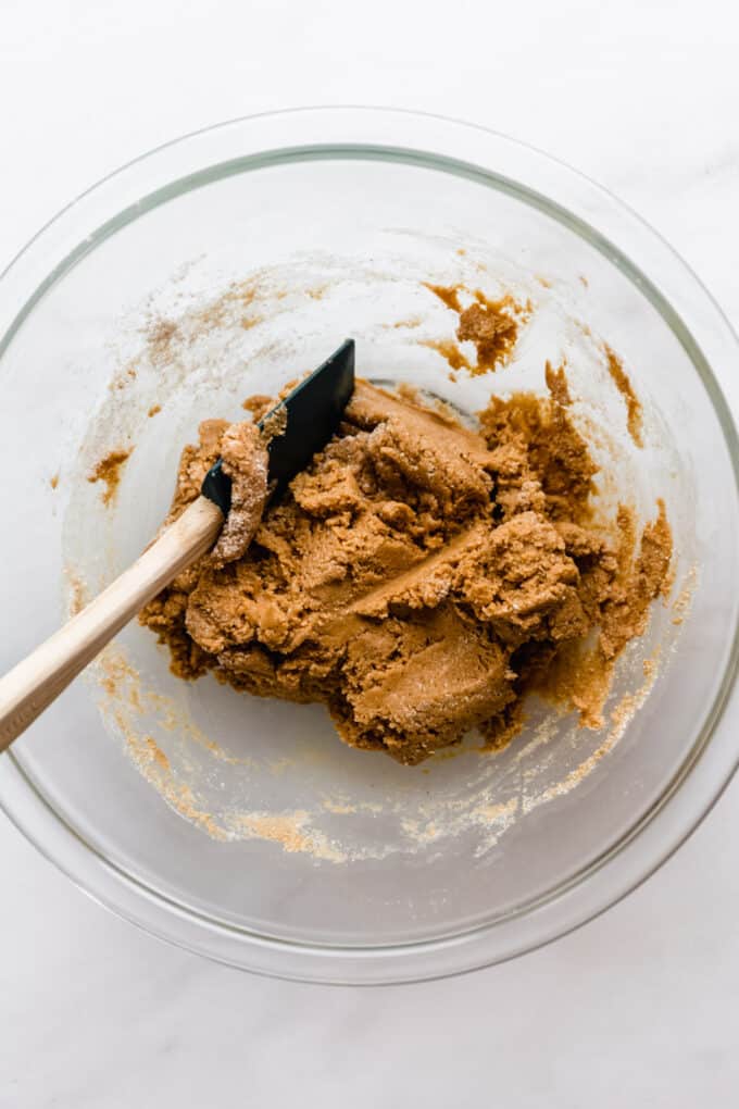 protein bar dough in a mixing bowl