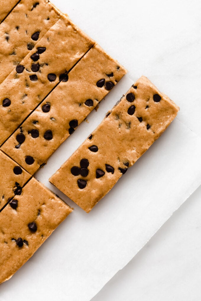 homemade perfect bars with chocolate chips