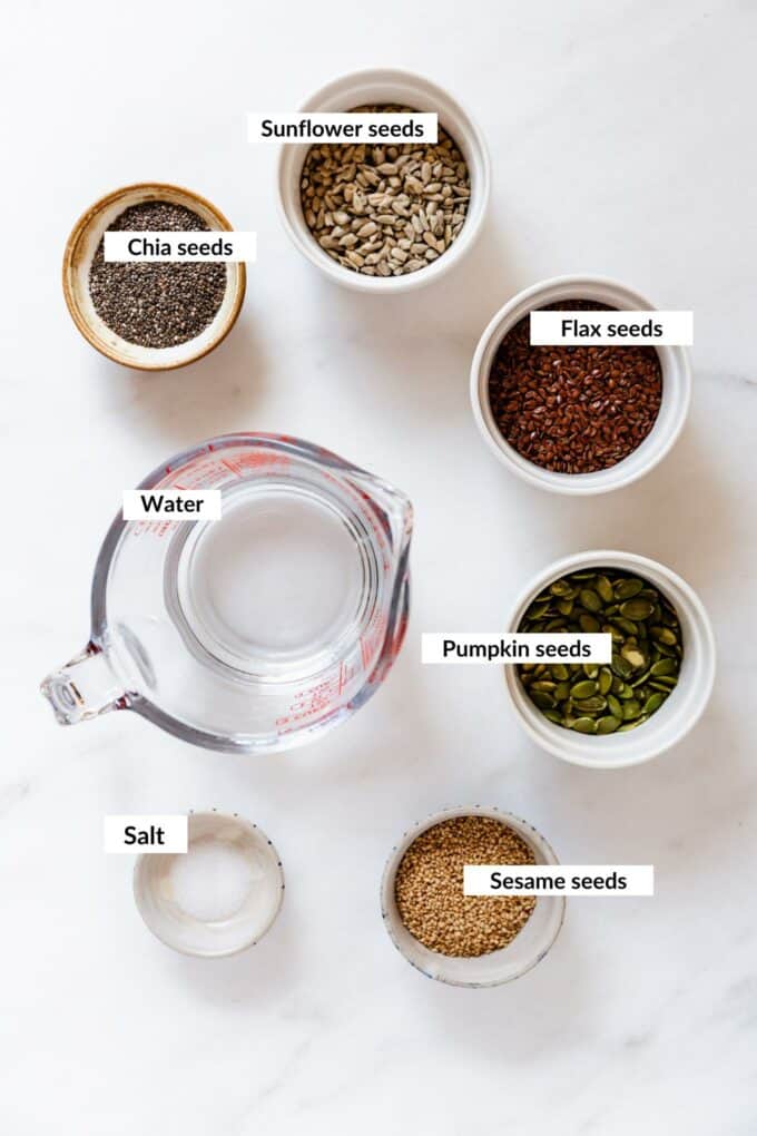 ingredients for flax crackers