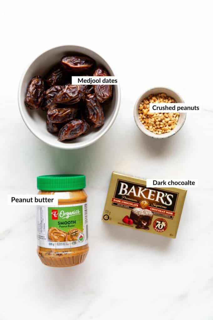 ingredients for date snickers