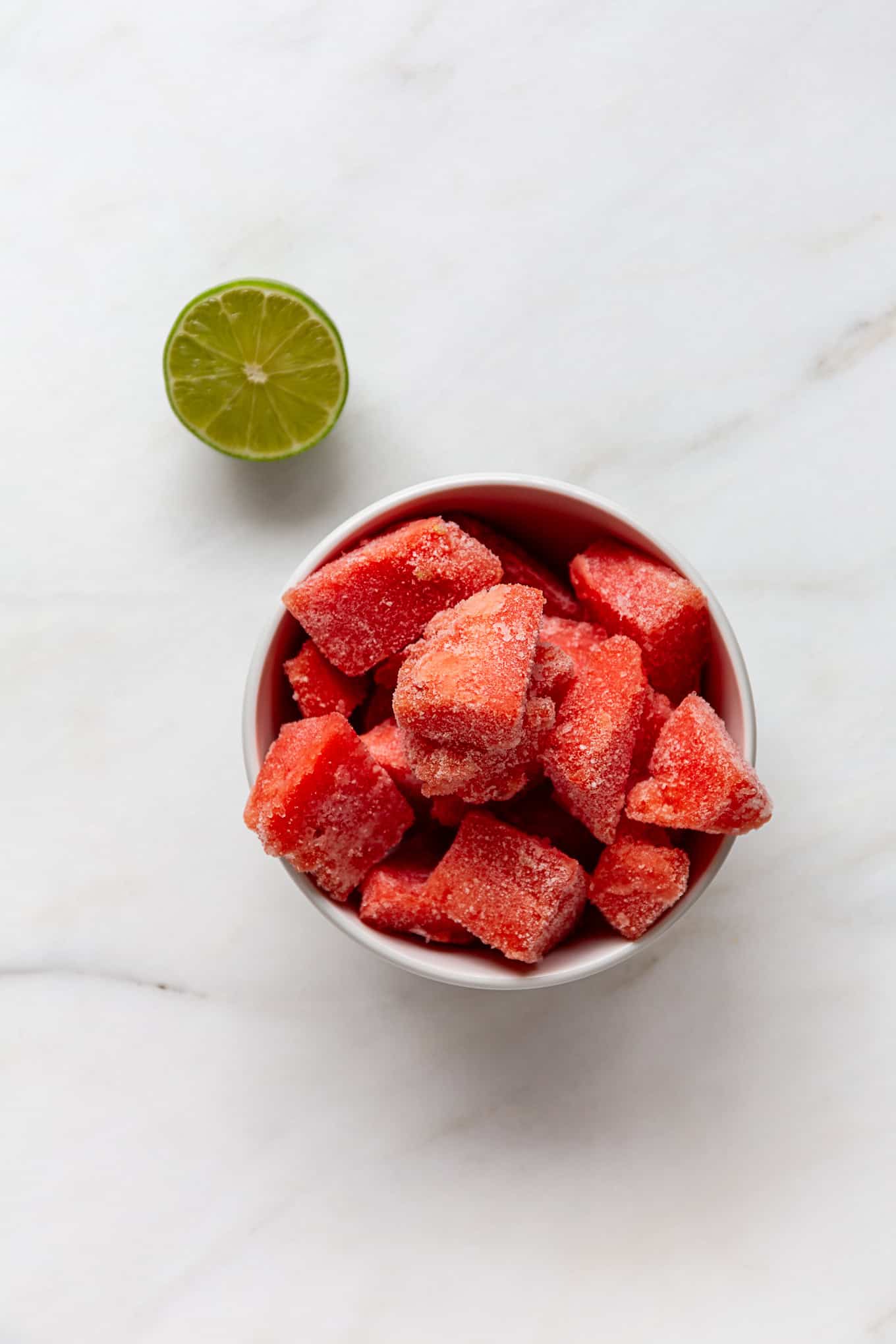 ingredients to make a watermelon slushie