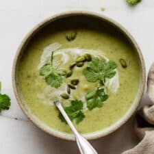 Roasted Broccoli And Cauliflower Soup