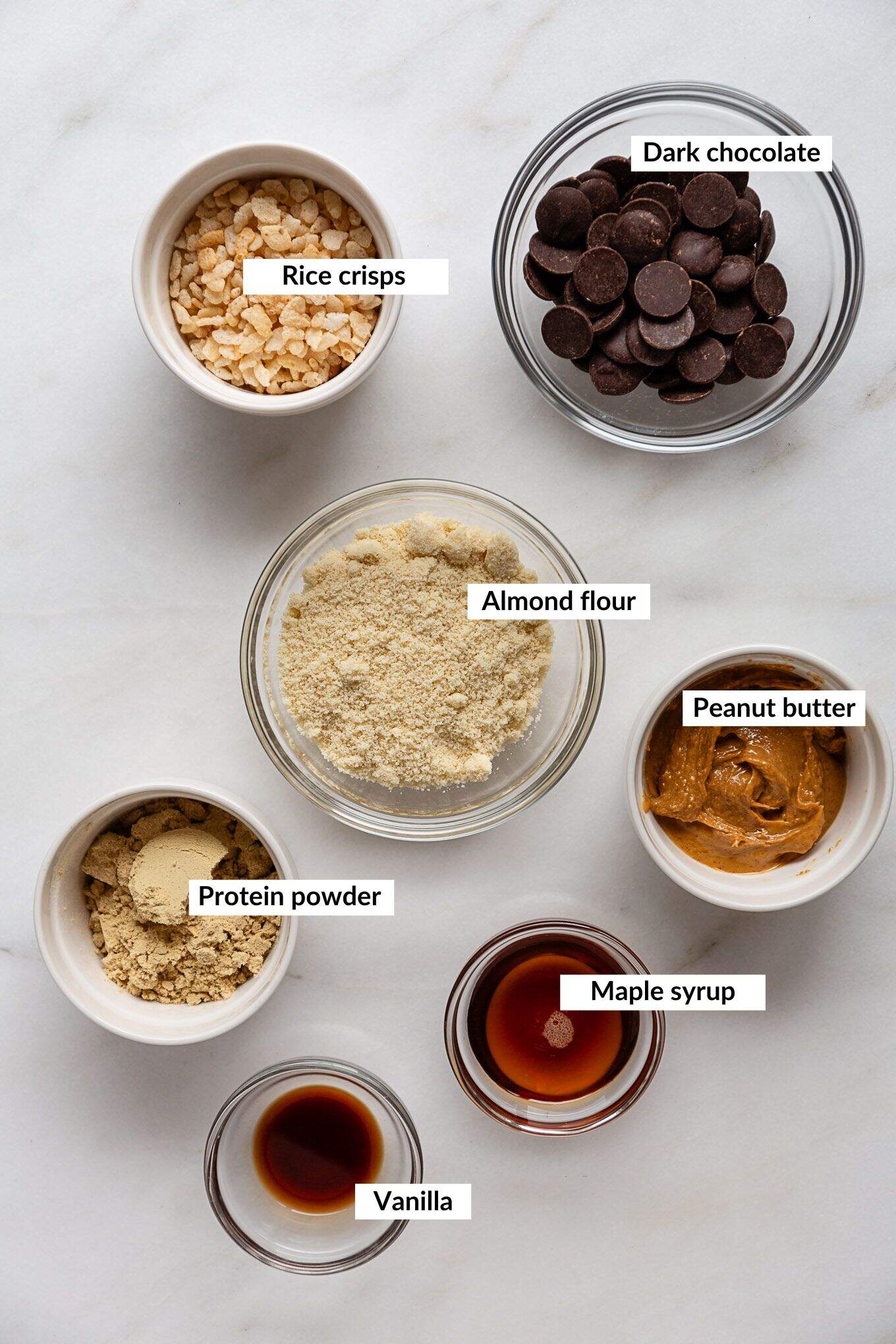 ingredients to make peanut butter protein bars.
