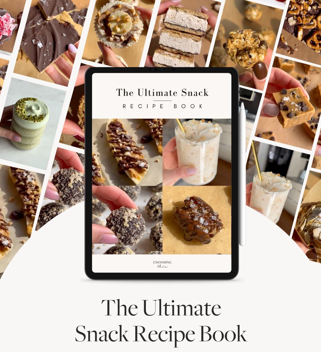 The cover of the ultimate snack recipe book.