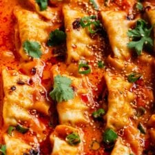 One Pan Red Curry Baked Dumplings Recipe