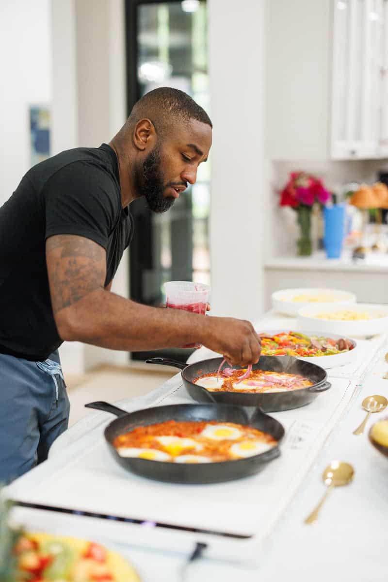 chef preparing breakfast.