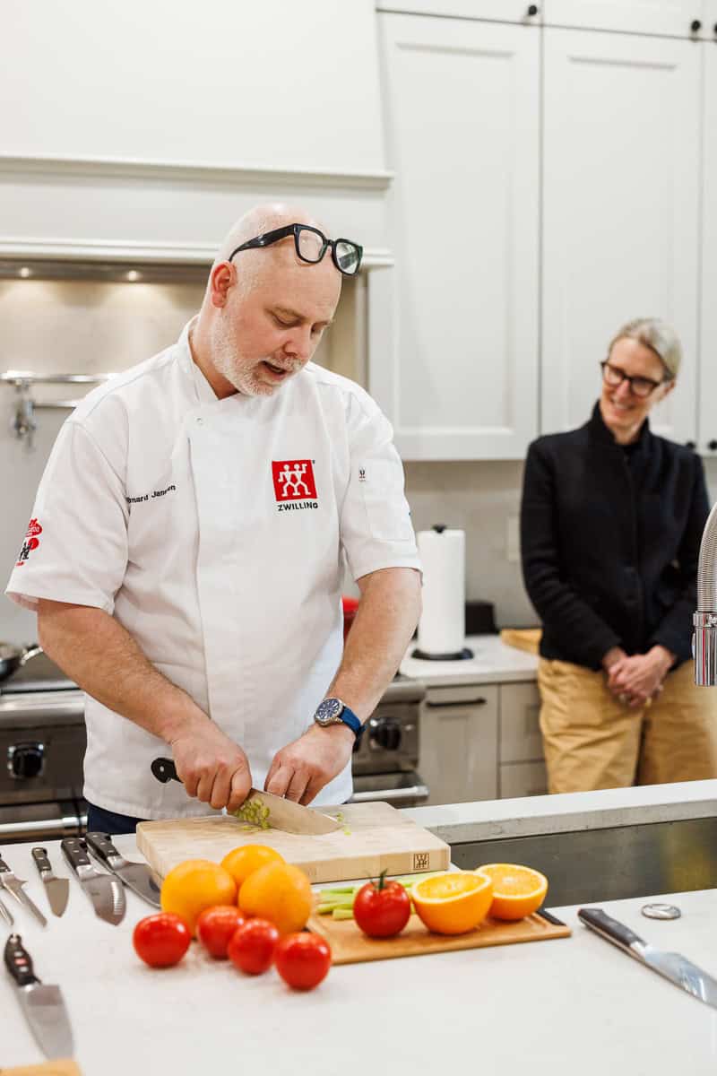 knife skills demo from chef bernard of zwilling.
