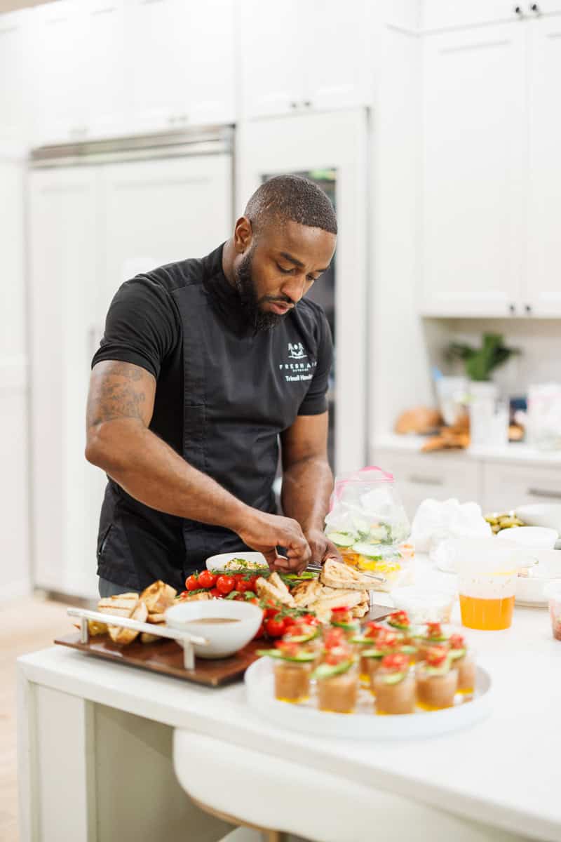 chef preparing dinner.