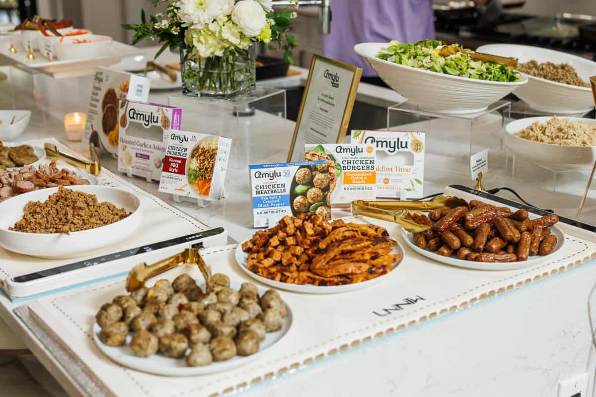 a spread of amylu foods products.