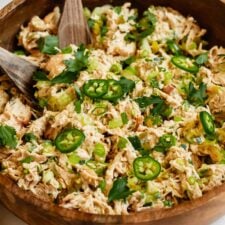 Shredded Jalapeño Popper Chicken Salad