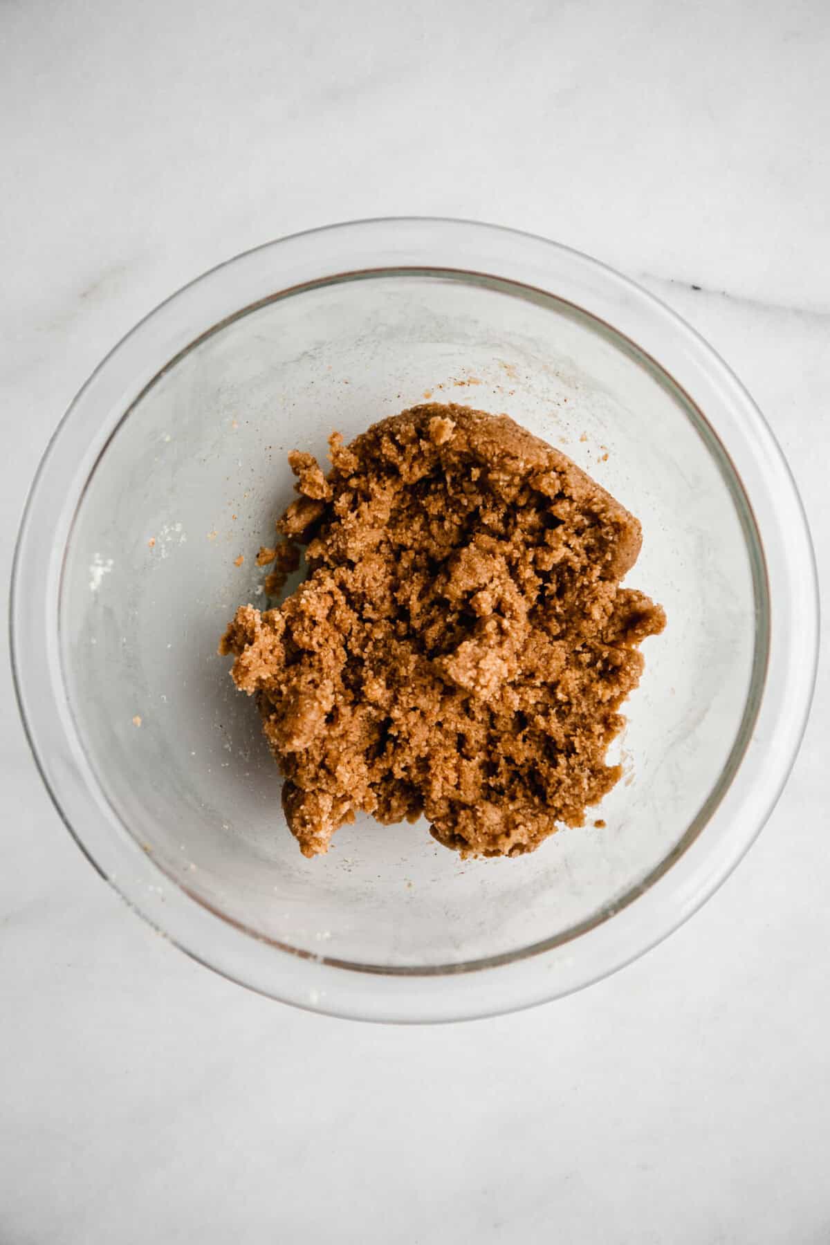 no bake cookie dough in a mixing bowl.