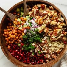 Chickpea Halloumi Salad With Quinoa