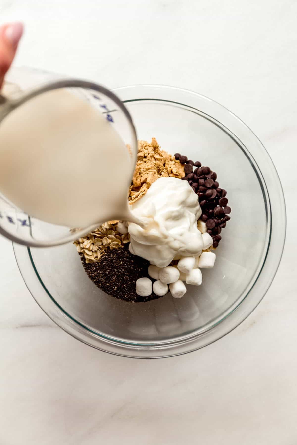 S'mores overnight oats.