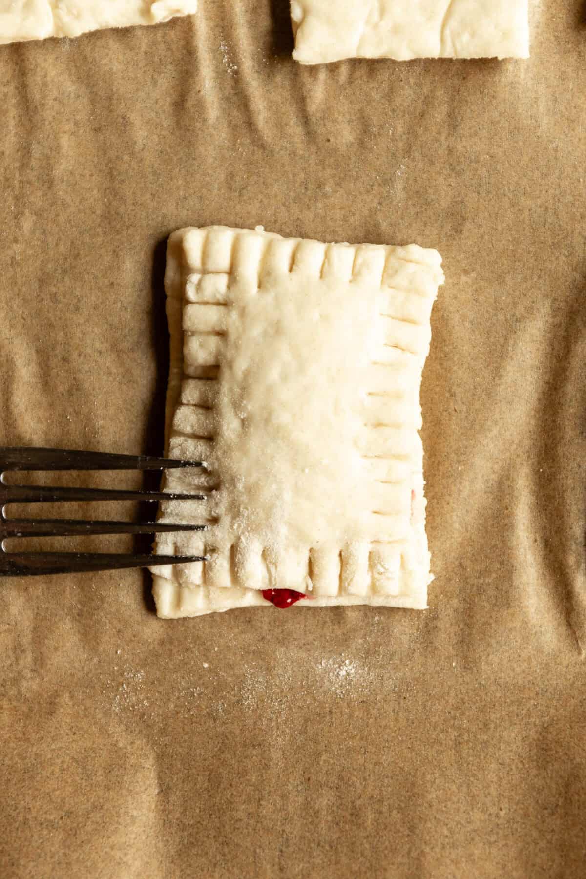 Cottage cheese dough poptarts filled with homemade chia seed jam.